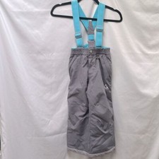 Gerry Snow pants Youth size 5/6 Gray/Teal with suspenders