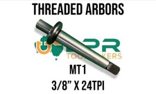 Threaded Drill Chuck Arbor  1MT x  3/8-24TPI thread suit screw in Chucks