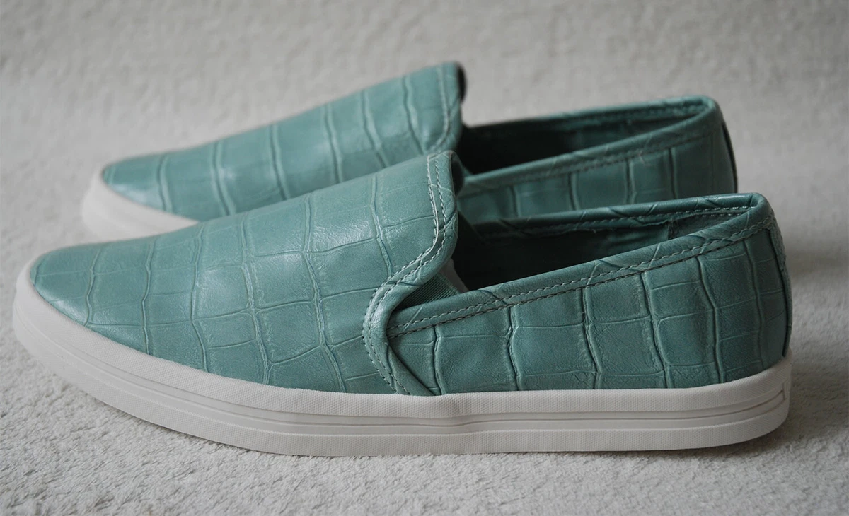 Green slip on best sale trainers