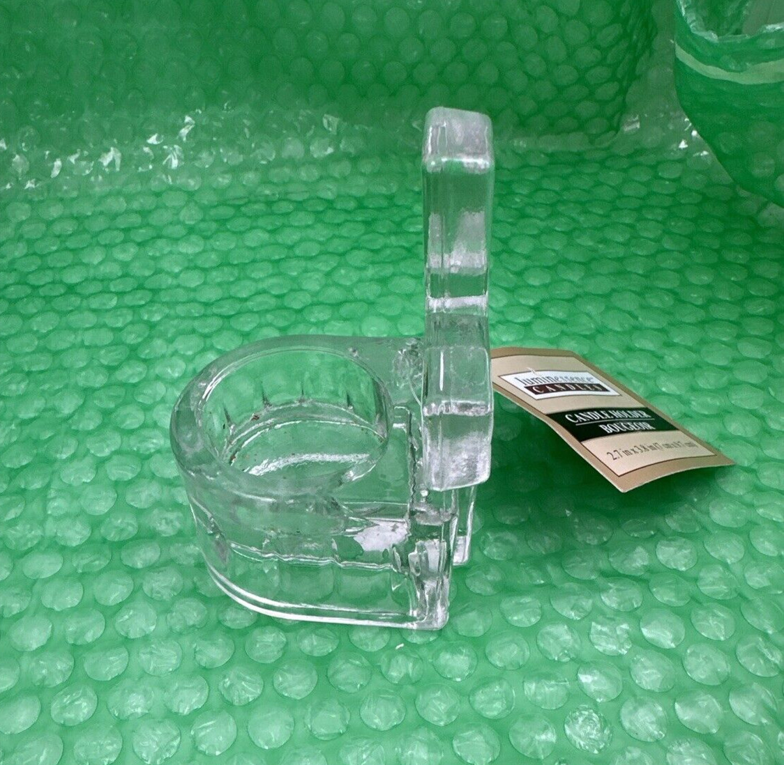 Lumin Essence Cross Votive Candle Holder NWT Clear Glass