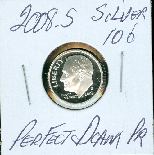 2008 S ROOSEVELT DIME SILVER PERFECT ULTRA FINEST PROOF DCAM