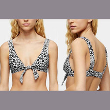 NEW Topshop Spot Tie Triangle Bikini Top SZ 4 US  4108