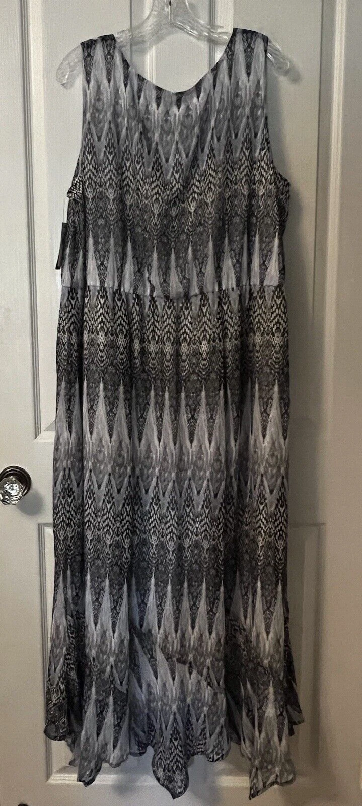 ALYX Maxi abito da donna taglia 3X astratto etnico senza maniche nuovo con etichette $72 00