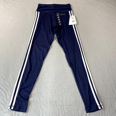NEW Adidas Pants Womens Extra Small Blue Training Tights Yoga Tapered DQ3076