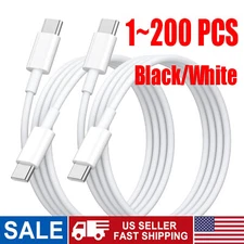 USB-C to USB C Type-C Super Fast Charging Data SYNC Charger Cable Cord 3/6FT Lot