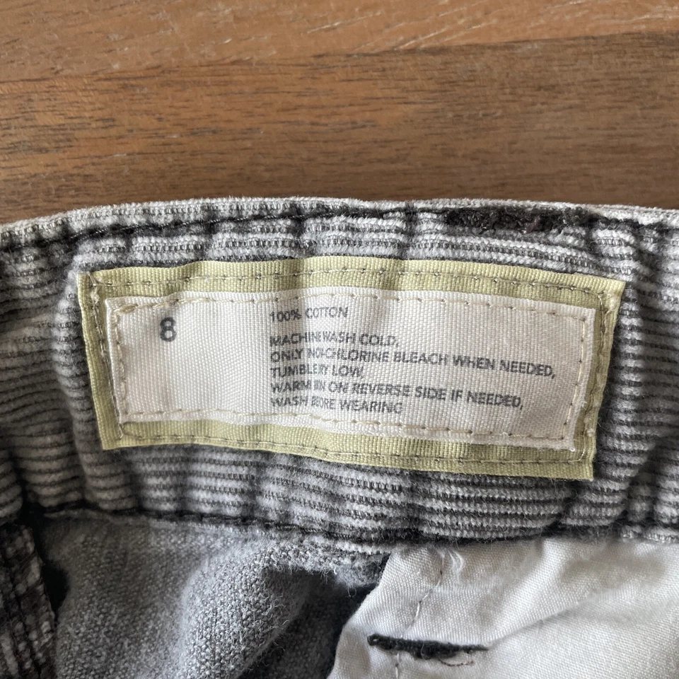 Ann Taylor LOFT Slim Boot Corduroy Pants Womens Size 8 (31x32) Gray Flap Pockets - Image 4 of 4