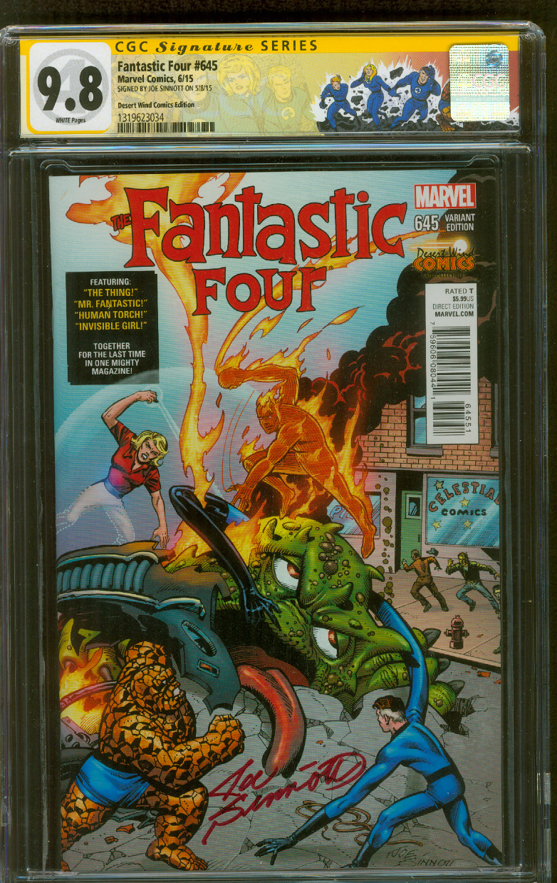 Fantastic Four 645 CGC 9.8 SS Joe Sinnott Desert Wind Issue 1 Homage Variant