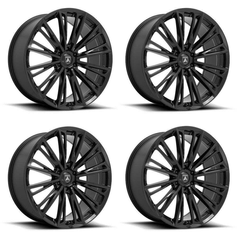 Image of Set 4 Asanti Black ABL30 Corona Truck 22x10.5 5x112 Gloss Black Wheels 22" 35mm