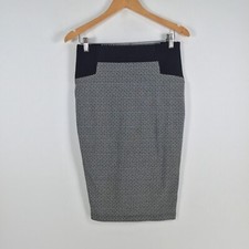 Dorothy Perkins womens skirt size 10 pencil multicolour geometric stretch 050806