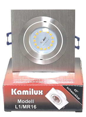 Extra flach 230V LED Decken Einbaustrahler 5W DIMMBAR 35 mm Einbautiefe KANTO