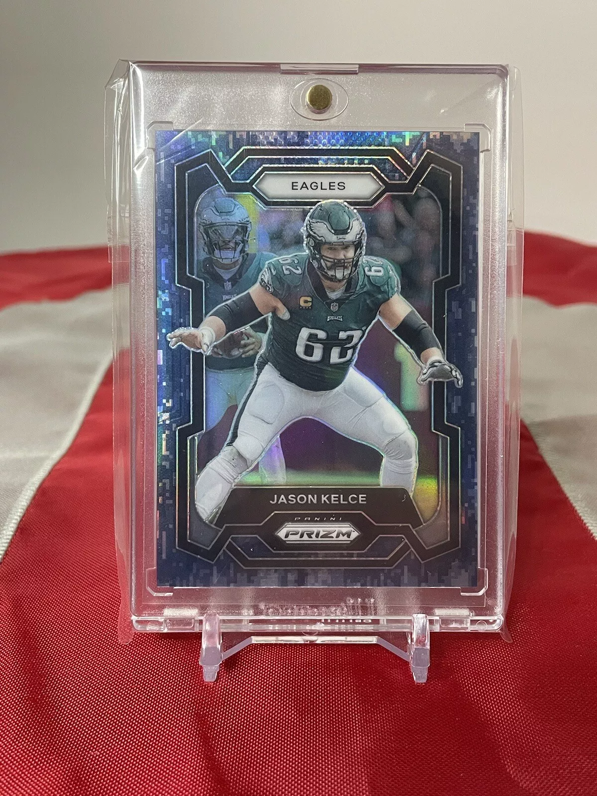 2023 Panini Prizm Jason Kelce Navy Camo /25 #245 Retirement Season Future HOF