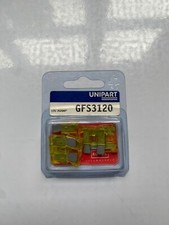 NEW ROVER UNIPART GFS3120 FUSE 5 PACK 12V 20A (5PK) Yellow Blade Fuses