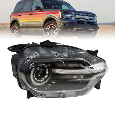 Headlight For 2021-2024 Ford Bronco Sport Right Side w/LED Signature Lighting
