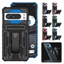 For Google Pixel 8 Pro/6A/8/6 Heavy Belt Clip Holster Case with Kickstand Cover