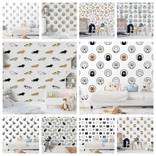 3D Animal Cartoon Pattern Self-adhesive Wallpaper Removable Wallpaper Wall Mural