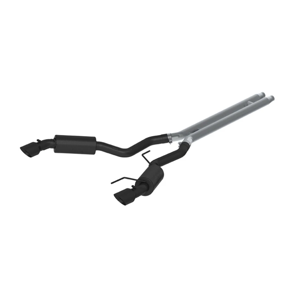 Fits 2015-2017 Ford Mustang 3" Cat Back Dual Split Rear 4.5" tips-Black-S7277BLK - Image 2 of 4