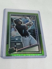 2025 Panini Donruss - Optic Rated Prospects Brice Matthews #153 Lime Green Prizm