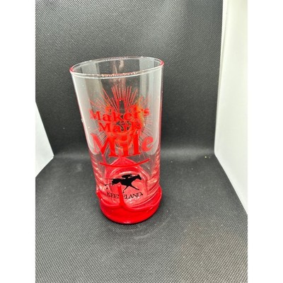 Makers Mark Mile Keeneland Red Wax Dipped Base Highball Glass Horse Racing