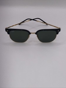 RAY-BAN New Clubmaster Sunglasses RB 4416 601/31 53-20 Black & Gold Green Lenses