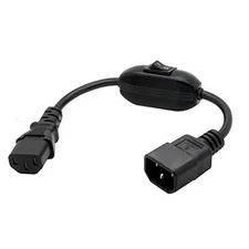 PDU UPS Power Cord Cable, IEC 320 C14 to C13 with On/Off Switch 30Cm