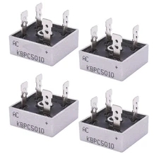 4 Pack Bridge Rectifier 1000V 50A AC to DC Full Wave Metal Housing Rectifier