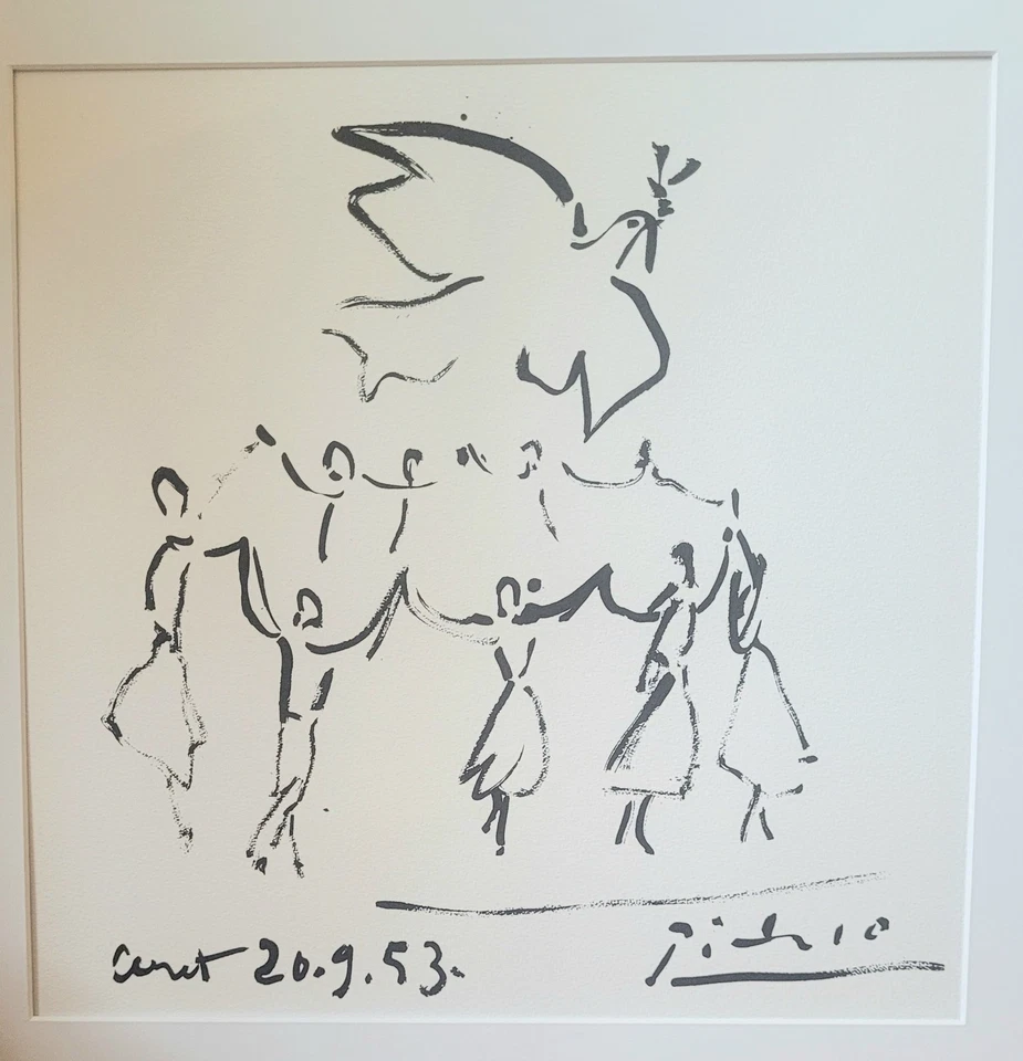 Affiche Lithographie Sardane de la paix” Picasso, Reproduction Officielle - Photo 2/4