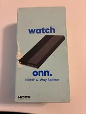 onn  4-Port High Speed 4K HDMI Splitter For HDTVs Monitors and Projectors  Black