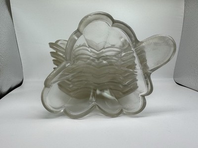 Orrefors Pomona crystal bowl designed by Lars Hellsten  features Vintage 7 each 