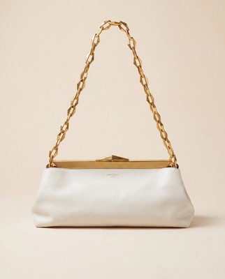 Diamond Tasche Kalbsleder weiß verstellbarer Schultergurt - Jimmy Choo - Neu