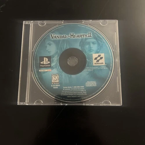 New ListingD1 Vandal Hearts II 2 Resurfaced Disc Only PS1 Playstation 1