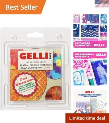 Monoprinting with Our 4'' Round Durable Gel Plate   Ideal Arts & Crafts Supply