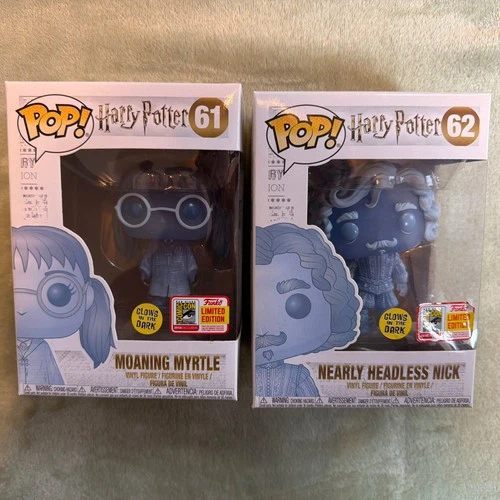 Funko Pop Harry Potter #61 Moaning Myrtle & #62 Nearly Headless Nick 2018