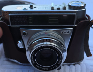 Vintage Kodak Retina Automatic III 35mm Rangefinder Camera Black Silver and Case
