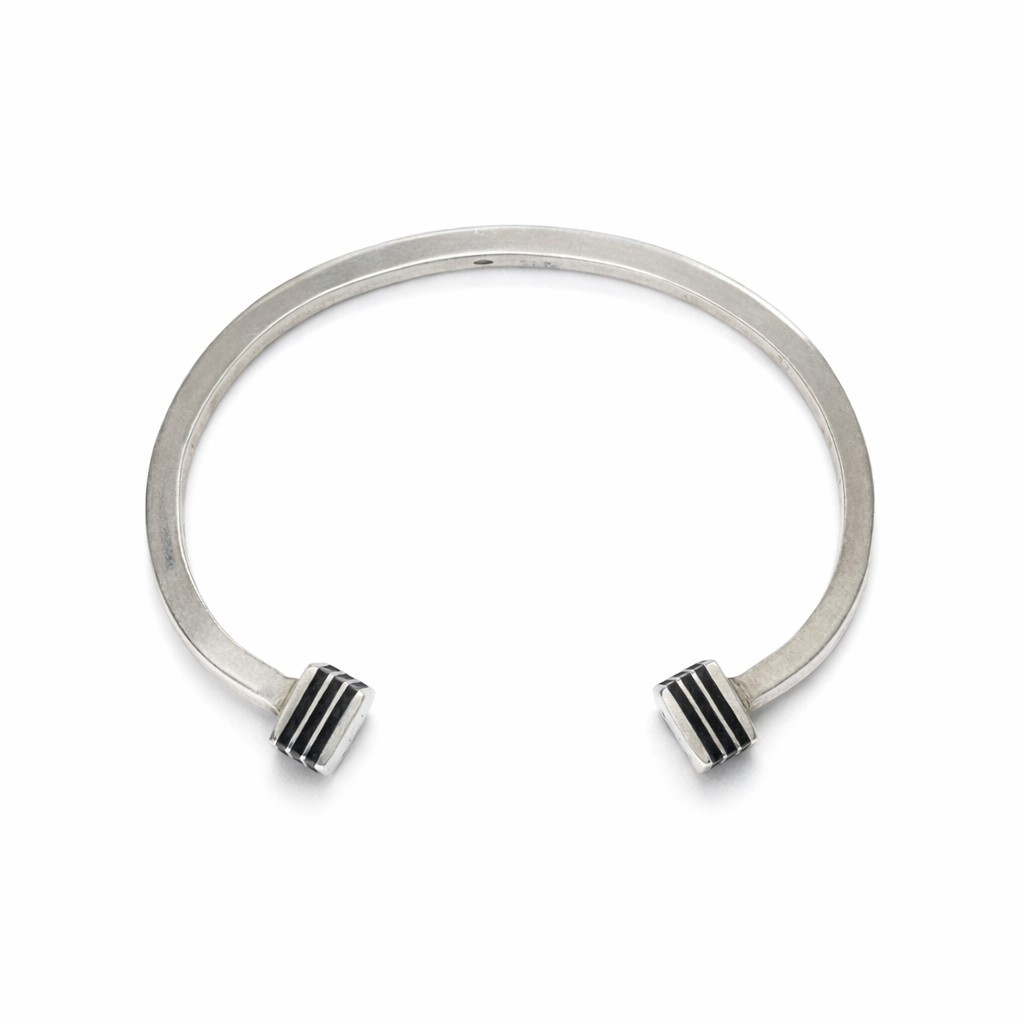 Bracelet jonc en argent massif 925 gravé Tifinagh, bijou artisanal ajustable pour homme
