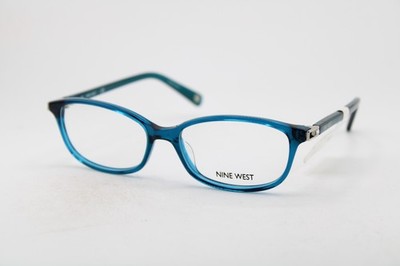 NEW NINE WEST NW5163 315 CLEAR BLUE SILVER AUTHENTIC EYEGLASSES 51-15