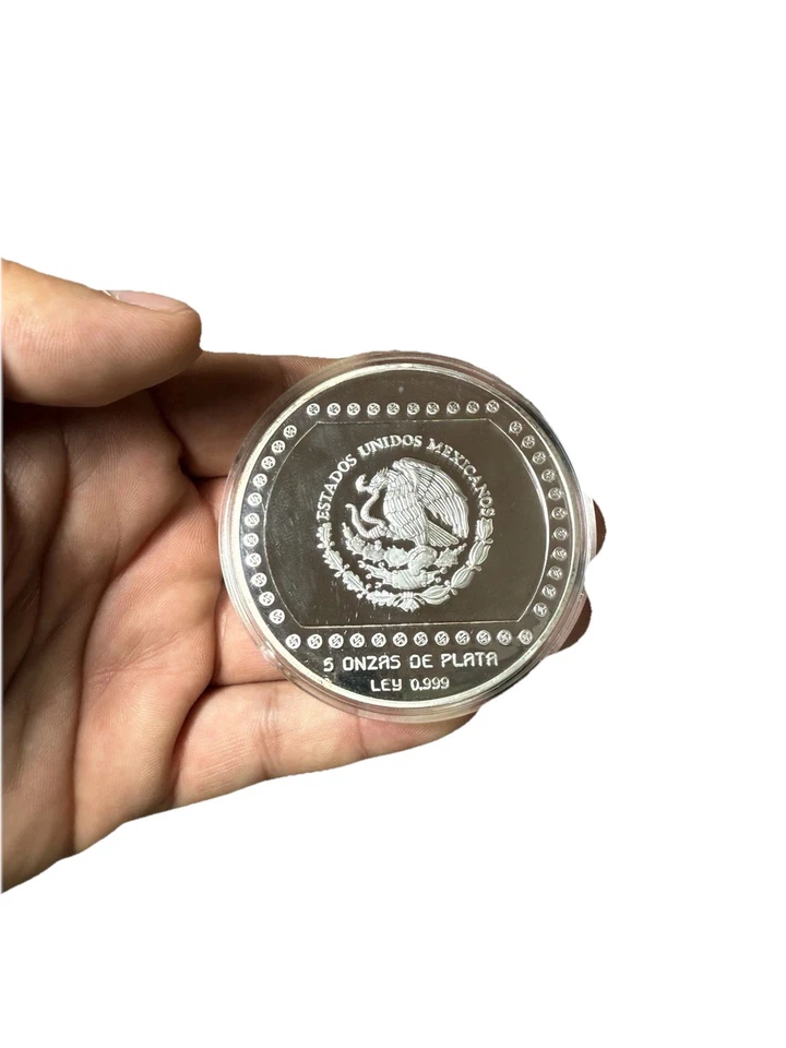 1993 Piramide De El Tajin 10 pesos (5oz .999) - Image 2 of 4