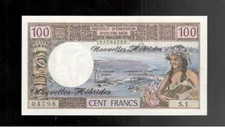 New Hebrides, 1970, 100 Francs, P-18a, "GEM" CRISP UNC!
