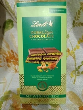 Lindt Dubai Style Chocolate Pistachio Kadayif  5.3 Oz Bar