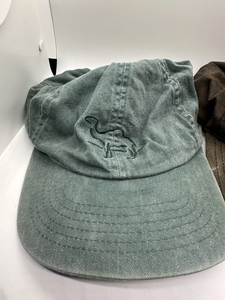 LOTE de 2 gorras de tabaco vintage con correa trasera bordada Camel Joe años 90 Foto 3 de 4