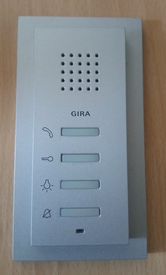 GIRA TÜRKOMMUNIKATIONS-SYSTEM 125026 Silber Alu E2 Wohnungsstation Sprechstelle