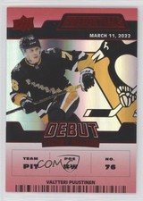 2022 Upper Deck Credentials Debut Ticket Access Red /299 Valtteri Puustinen 13yf