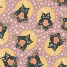 Brand New Bolt Fabric Owl-o-Ween - Owls by Urban Chiks, Pink, 11yds.
