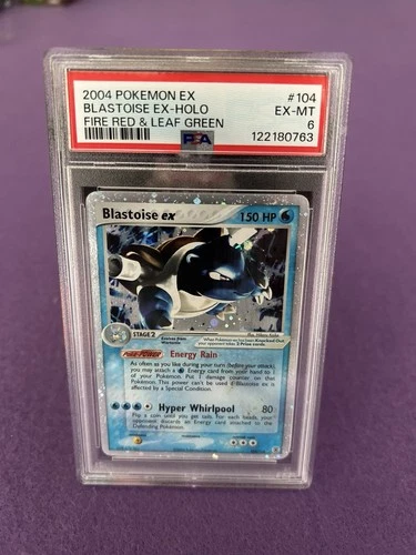 Pokémon TCG 2004 Fire Red Leaf Green Blastoise EX Holo #104 PSA 6