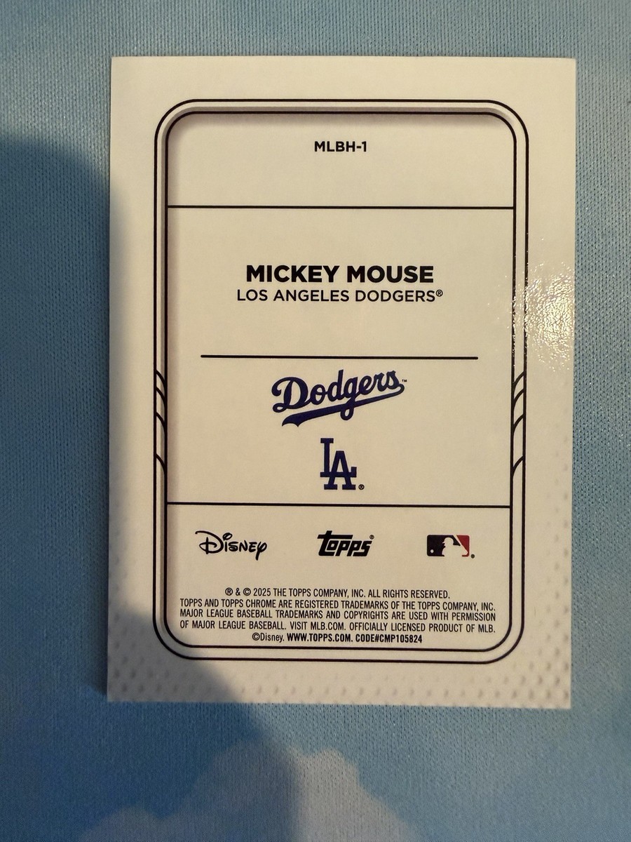 2025 Topps Chrome Disney Mickey Mouse MLB Refractor Los Angeles