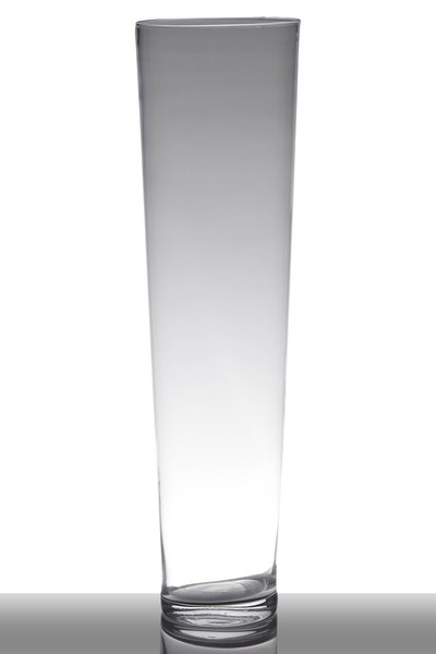 Inna-Glas Bodenvase Glas Lorena, Trichter - Rund, Klar, 70Cm, Ø 19Cm-image