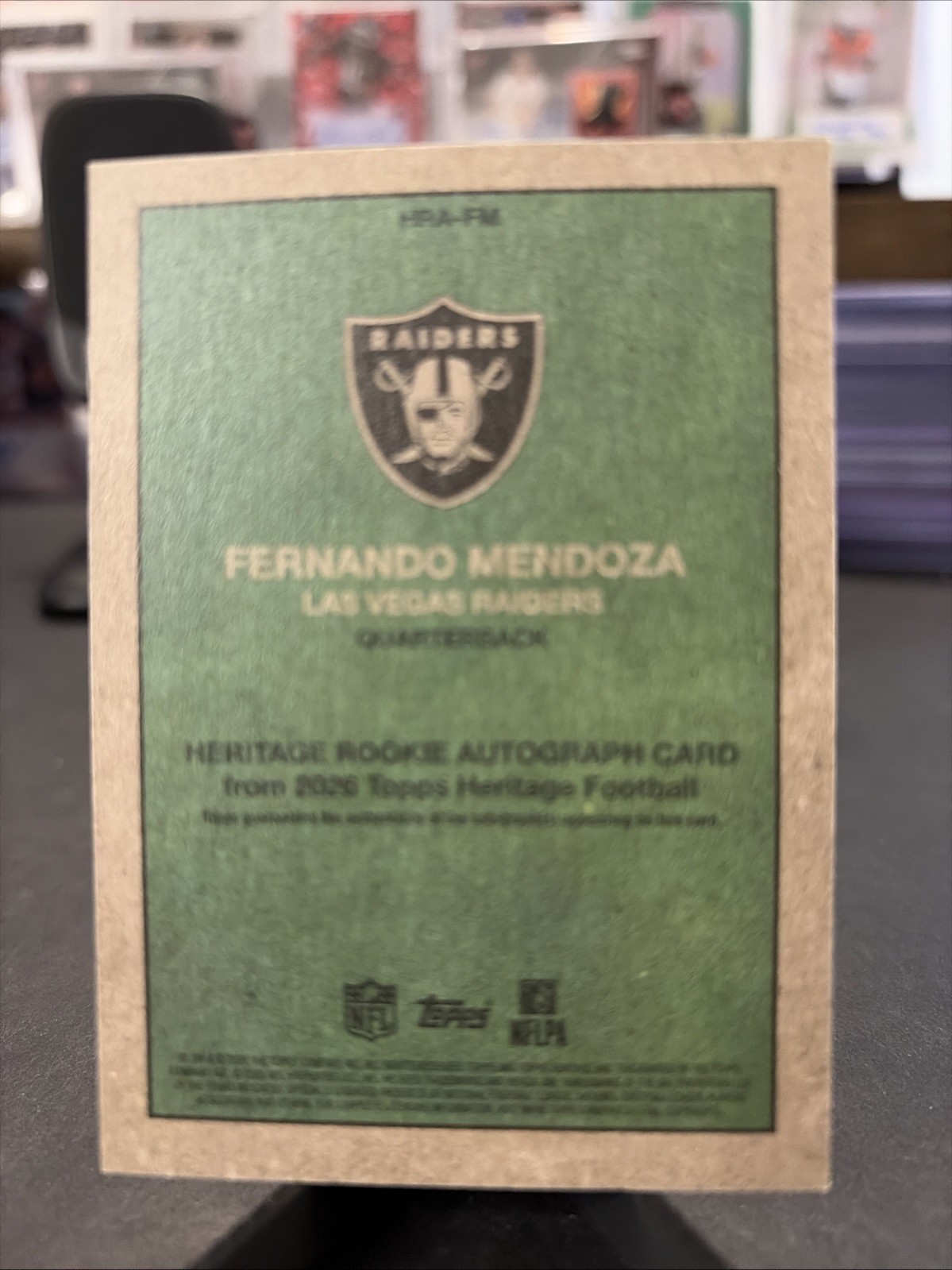 Fernando Mendoza 2026 Topps Heritage Rookie Auto /76 RC Black Border SP 🔥 view 2