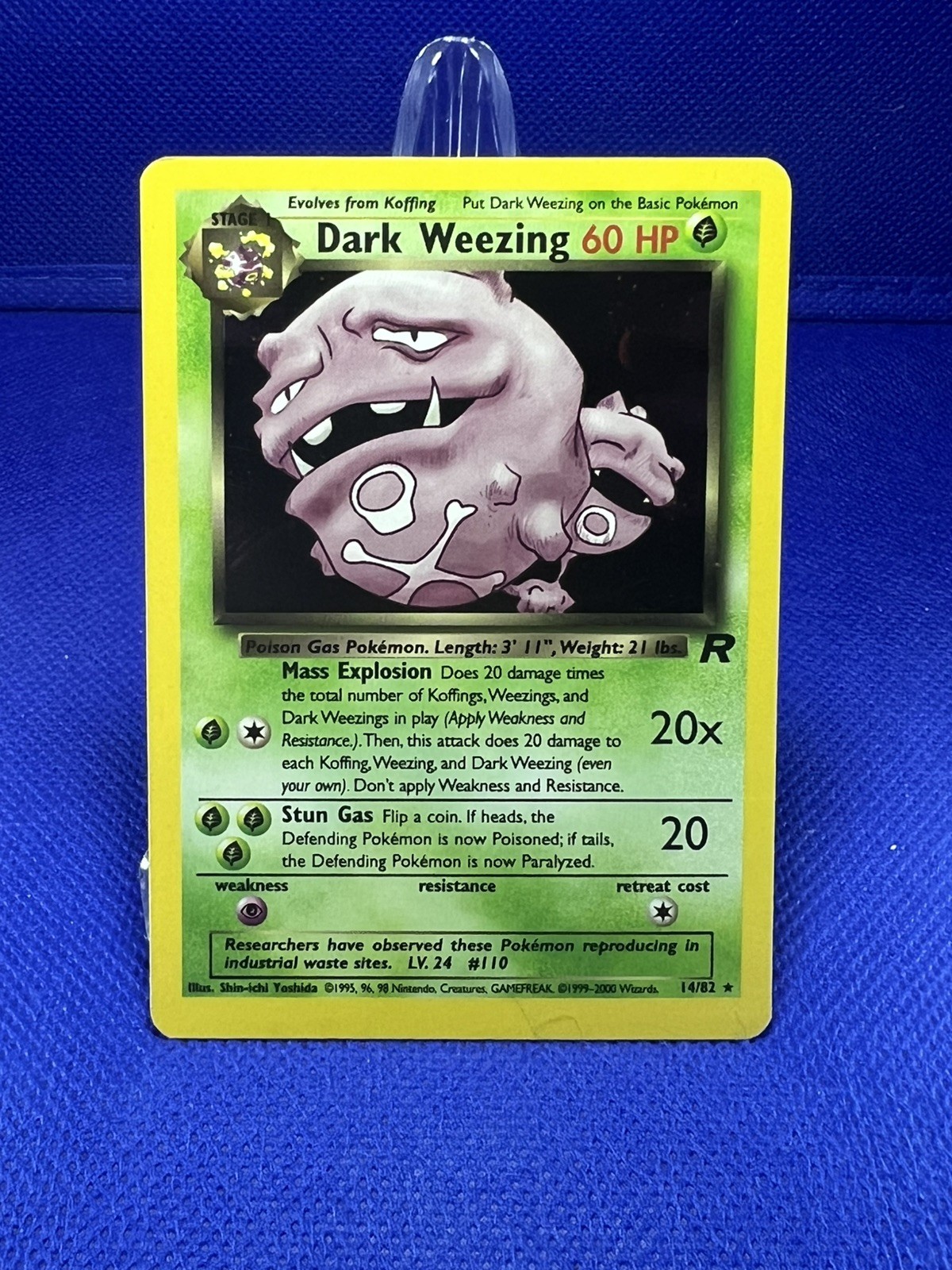 Pokémon Team Rocket Dark Weezing 14/82 Holo Rare - NM