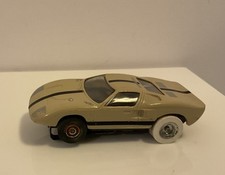VINTAGE AURORA THUNDERJET T-JET TAN FORD GT 40 TJET HO SLOT CAR RUNS