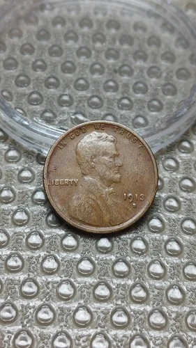 1913 S Lincoln Wheat Cent Penny VF Damaged                                  D087