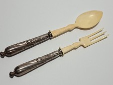 22-21-2 Salatbesteck Silber 84 Zolotniki um 1890